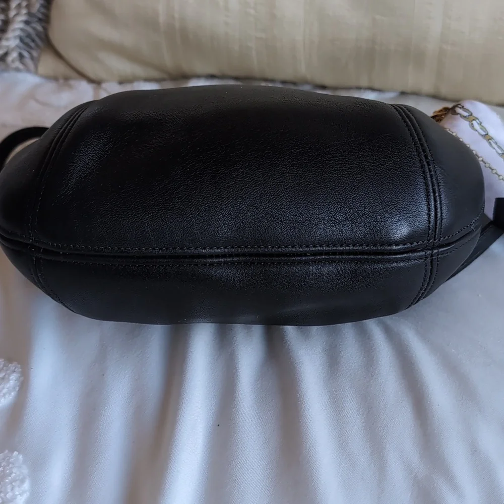 Vintage Rare Old Coach🖤  9990 Gorgeous Leather Crossbody Bag With Bling - Picture 10 of 17